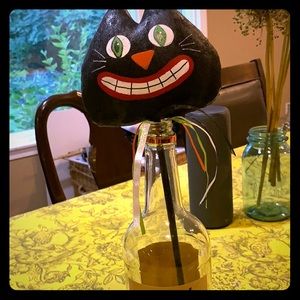 - Handmade vintage style black cat Hallowe…